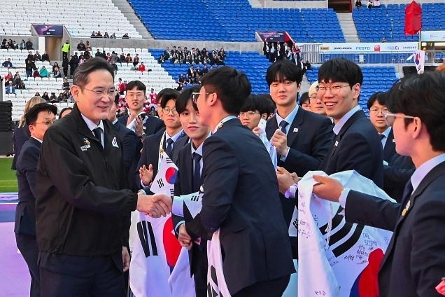 이재용 회장 ‘프랑스 리옹 국제기능올림픽대회’ 폐회식 참석